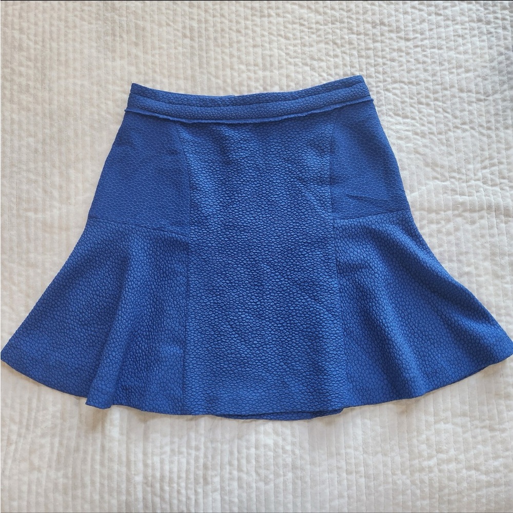 Sandro Paris textured blue mini skirt